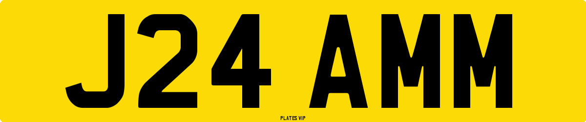 J24 AMM Number Plate