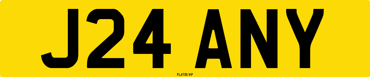 J24 ANY Number Plate