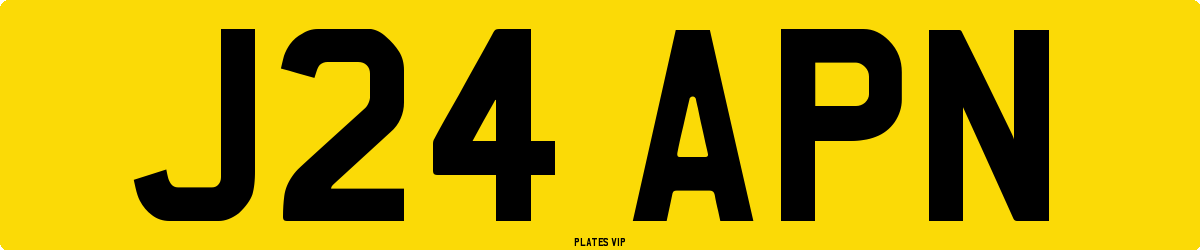 J24 APN Number Plate