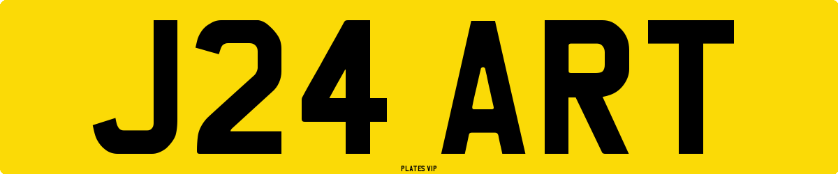 J24 ART Number Plate