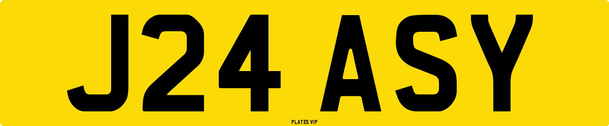 J24 ASY Number Plate