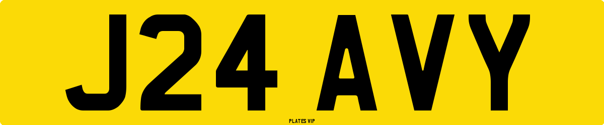 J24 AVY Number Plate
