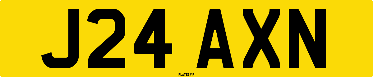 J24 AXN Number Plate