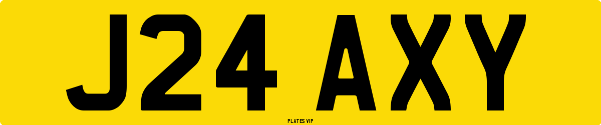 J24 AXY Number Plate