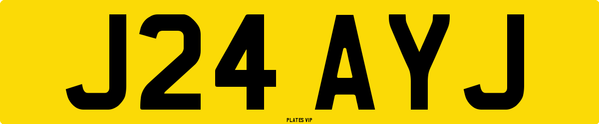 J24 AYJ Number Plate