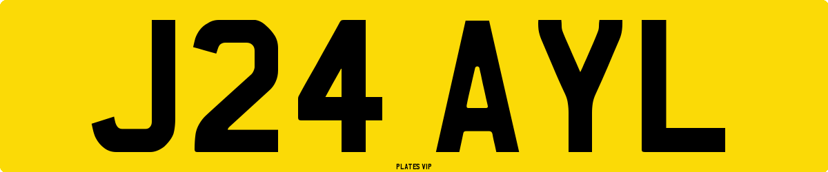 J24 AYL Number Plate