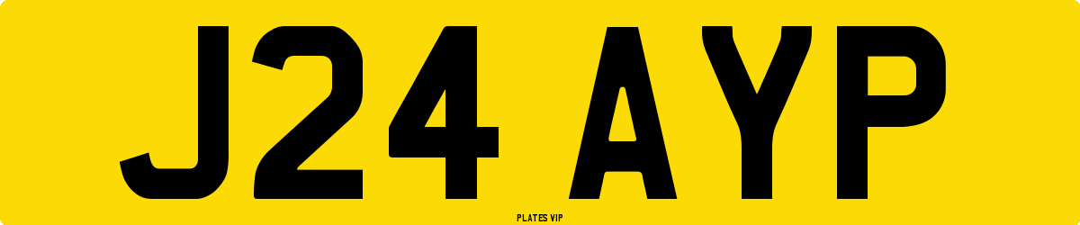 J24 AYP Number Plate