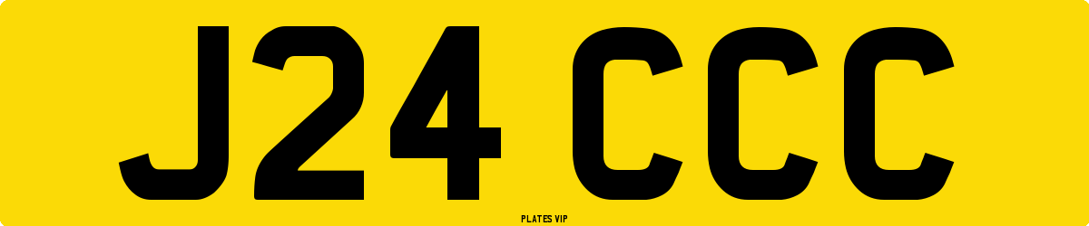 J24 CCC Number Plate