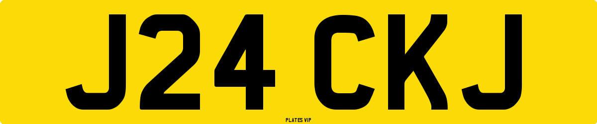 J24 CKJ Number Plate