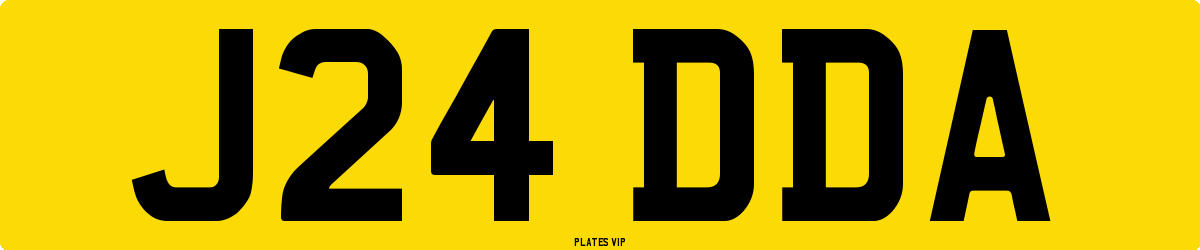 J24 DDA Number Plate