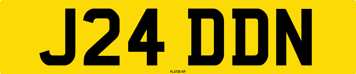 J24 DDN Number Plate