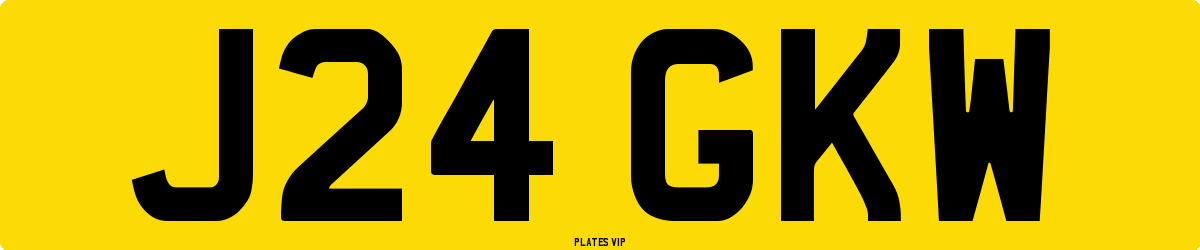 J24 GKW Number Plate
