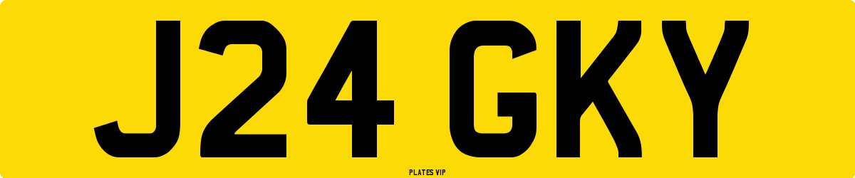 J24 GKY Number Plate