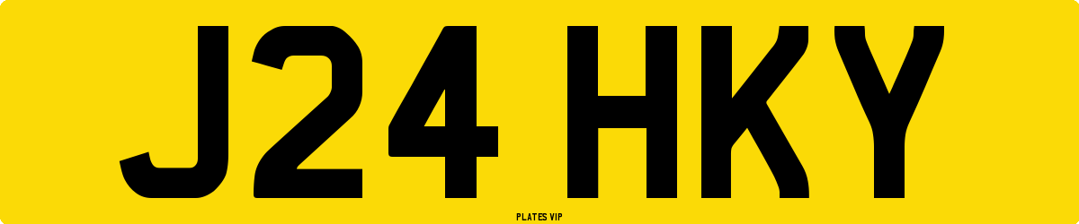 J24 HKY Number Plate