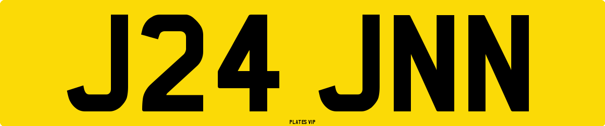 J24 JNN Number Plate