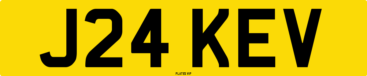 J24 KEV Number Plate