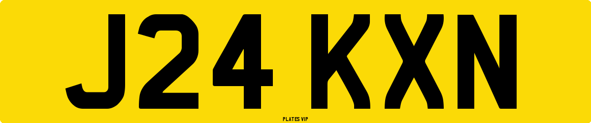 J24 KXN Number Plate