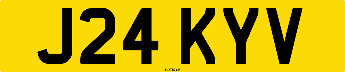 J24 KYV Number Plate