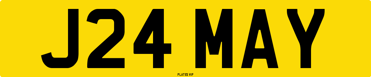 J24 MAY Number Plate