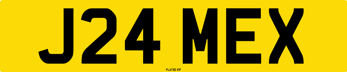 J24 MEX Number Plate