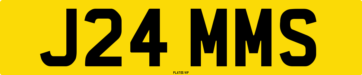 J24 MMS Number Plate