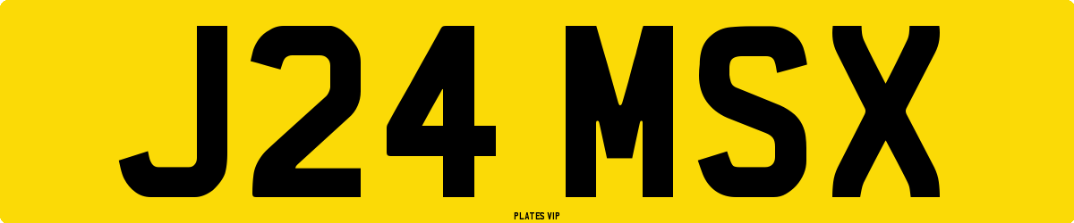 J24 MSX Number Plate
