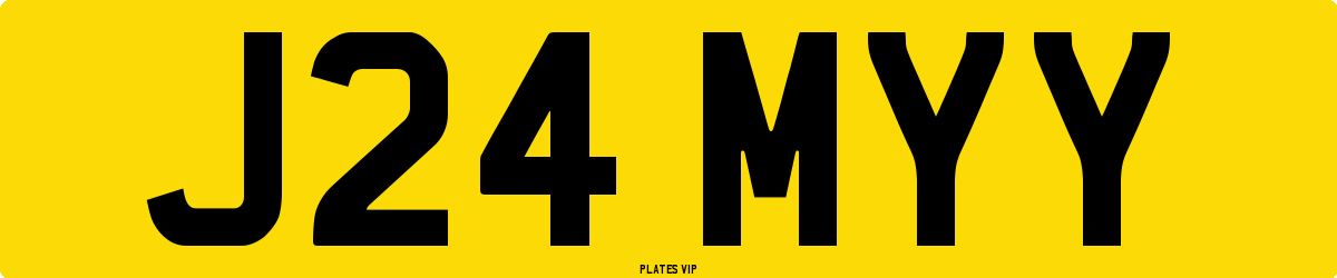 J24 MYY Number Plate