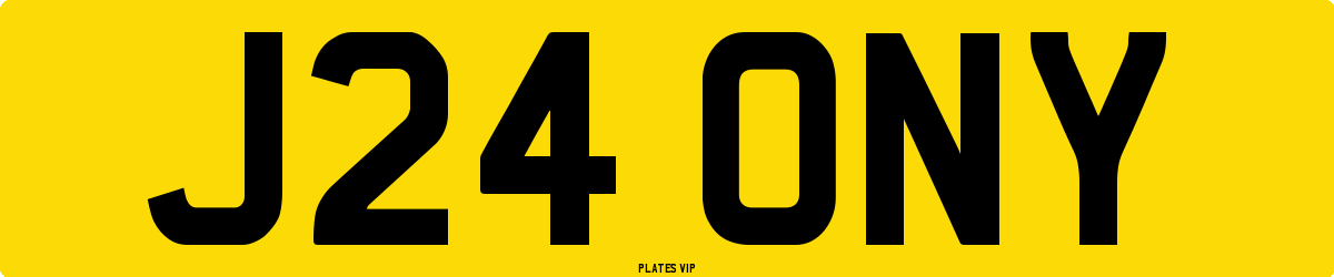 J24 ONY Number Plate