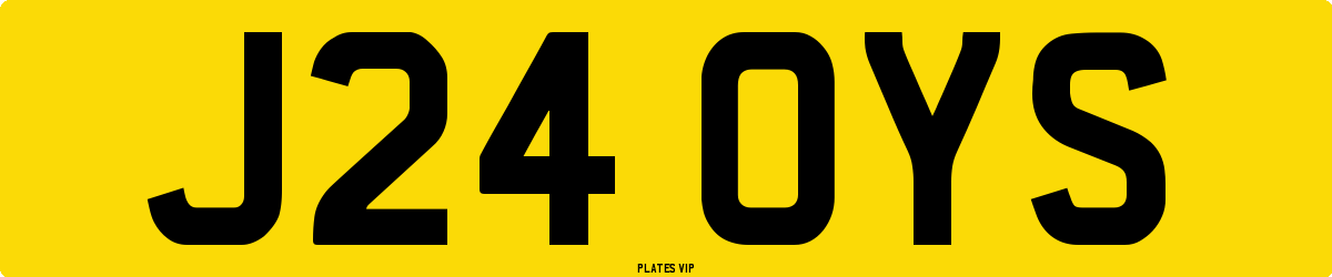 J24 OYS Number Plate