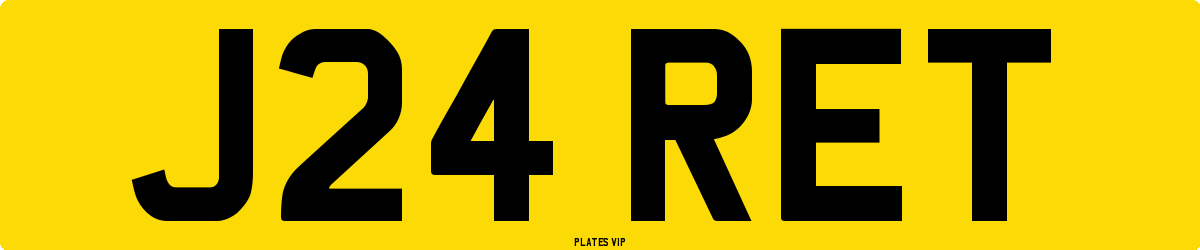 J24 RET Number Plate