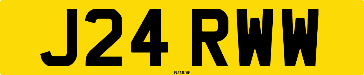 J24 RWW Number Plate