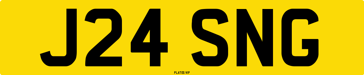J24 SNG Number Plate