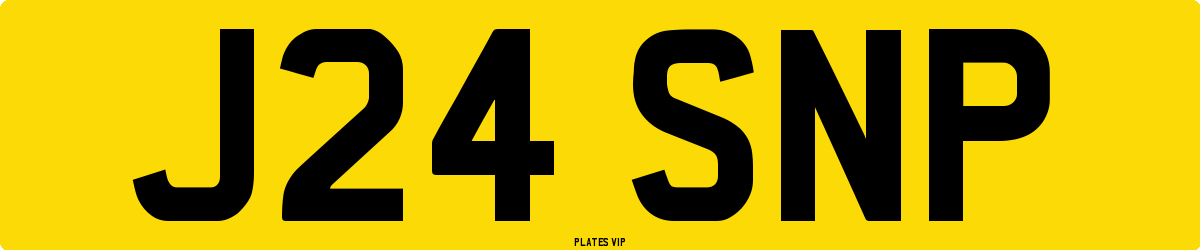 J24 SNP Number Plate