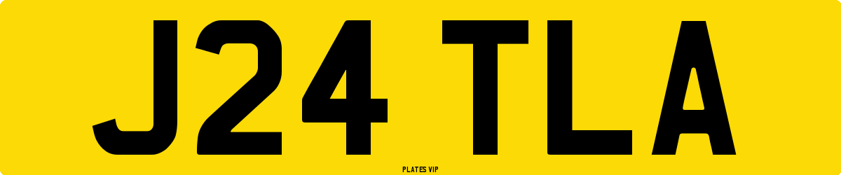 J24 TLA Number Plate