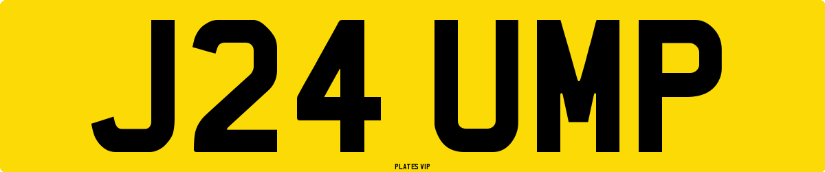 J24 UMP Number Plate