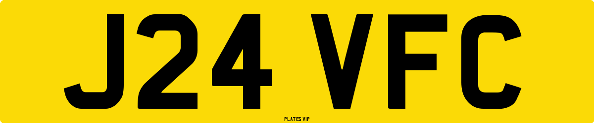 J24 VFC Number Plate