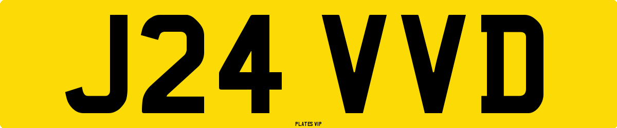 J24 VVD Number Plate