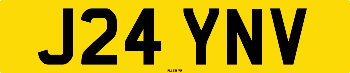 J24 YNV Number Plate