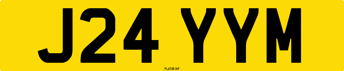 J24 YYM Number Plate