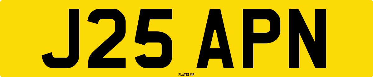 J25 APN Number Plate