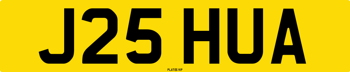 J25 HUA Number Plate