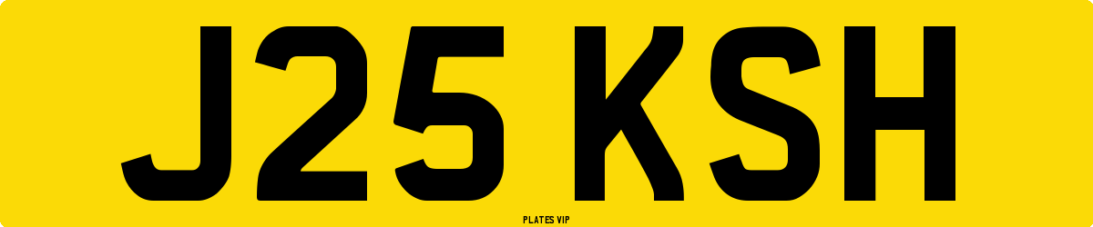 J25 KSH Number Plate