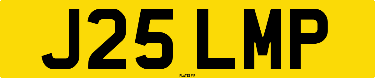 J25 LMP Number Plate