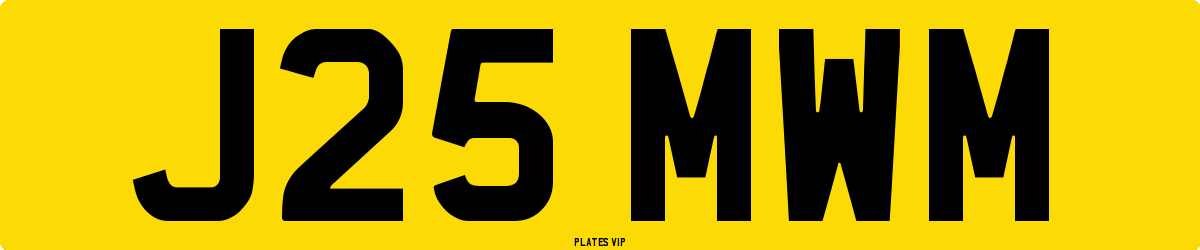 J25 MWM Number Plate