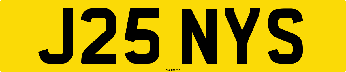 J25 NYS Number Plate