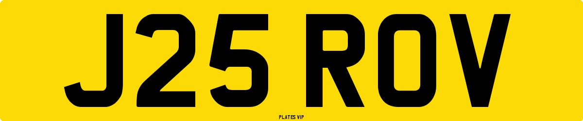 J25 ROV Number Plate