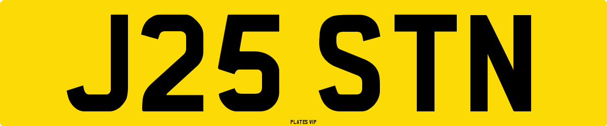 J25 STN Number Plate
