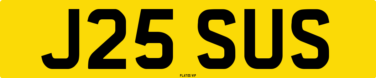J25 SUS Number Plate