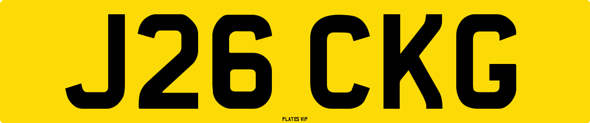 J26 CKG Number Plate