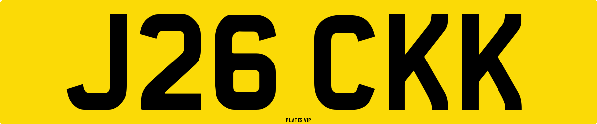J26 CKK Number Plate